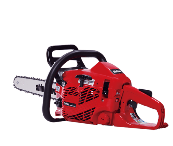 alt="Shindaiwa 305s chainsaw front view"