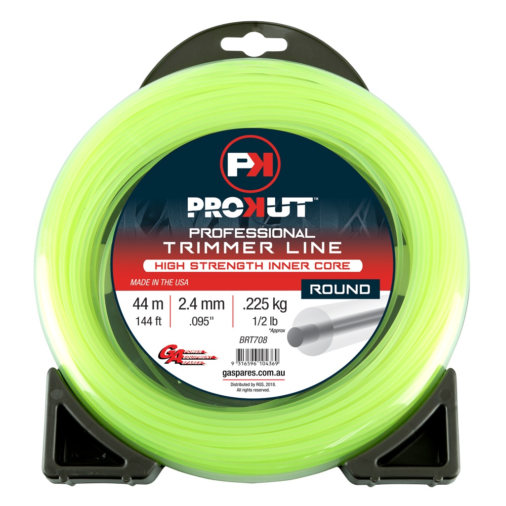 PROKUT TRIMMER LINE ROUND GREEN 095 24MM 12 LB 44M DONUT