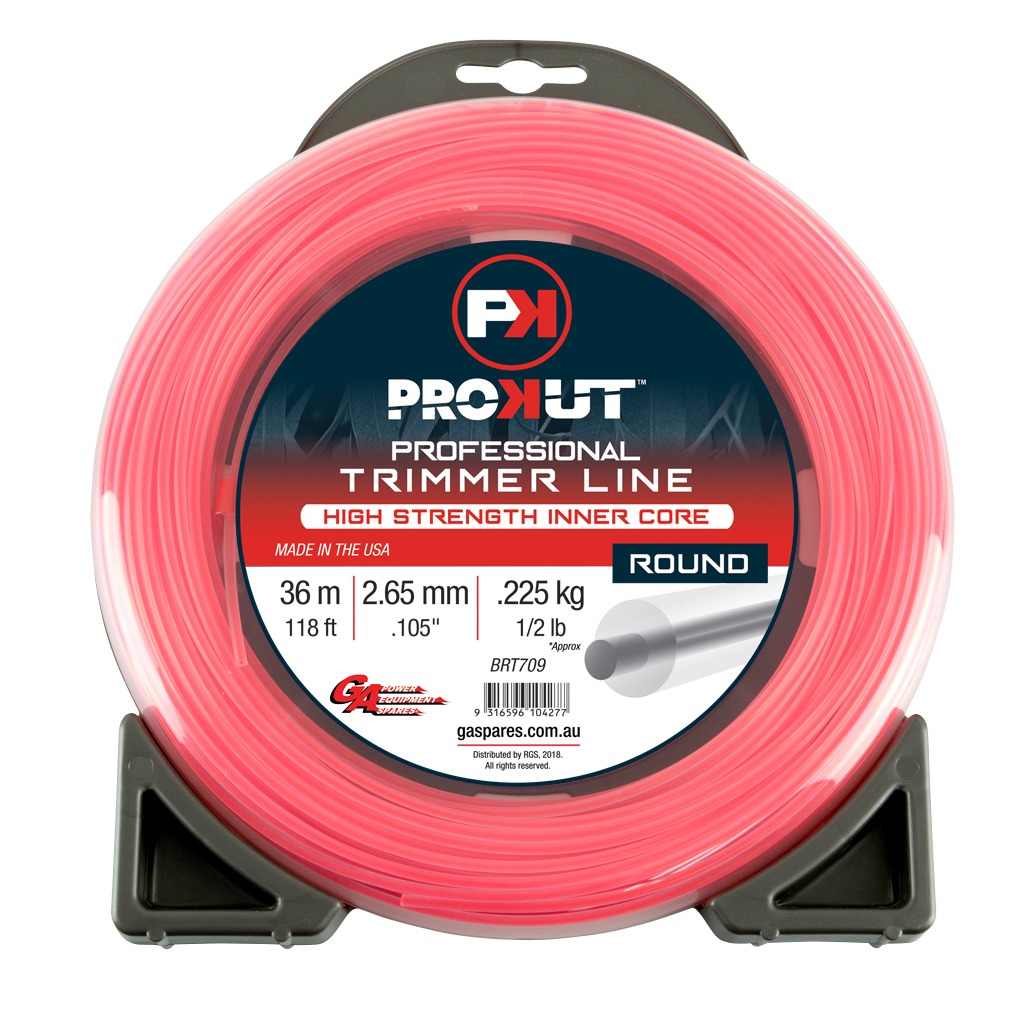 PROKUT TRIMMER LINE ROUND PINK 105 265MM 12 LB 36M DONUT