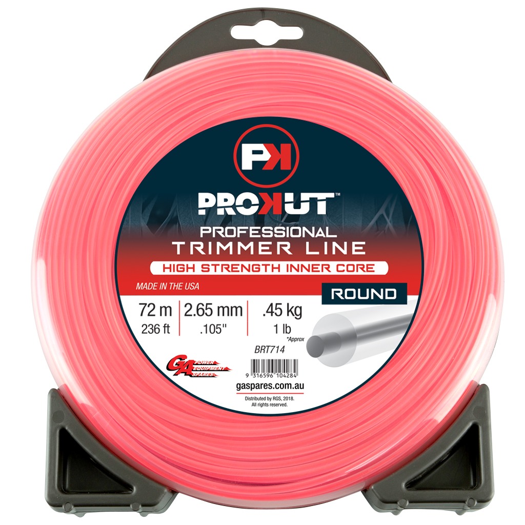 PROKUT TRIMMER LINE ROUND PINK 105 265MM 1 LB 72M DONUT