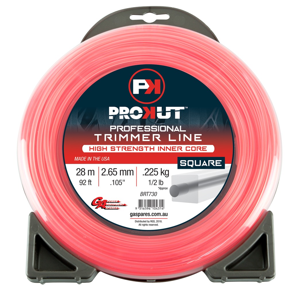 PROKUT TRIMMER LINE SQUARE PINK 105 265MM 12 LB 28M DONUT
