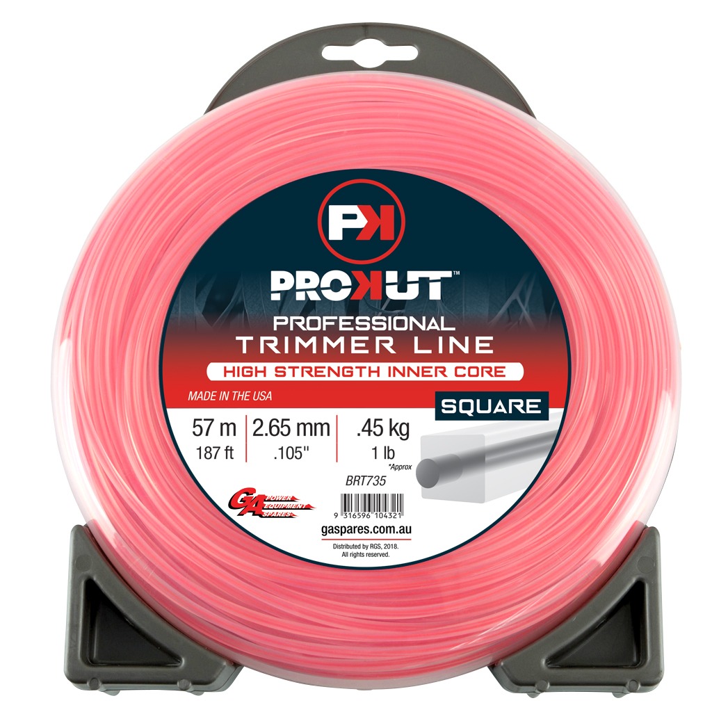 PROKUT TRIMMER LINE SQUARE PINK 105 265MM 1 LB 57M DONUT