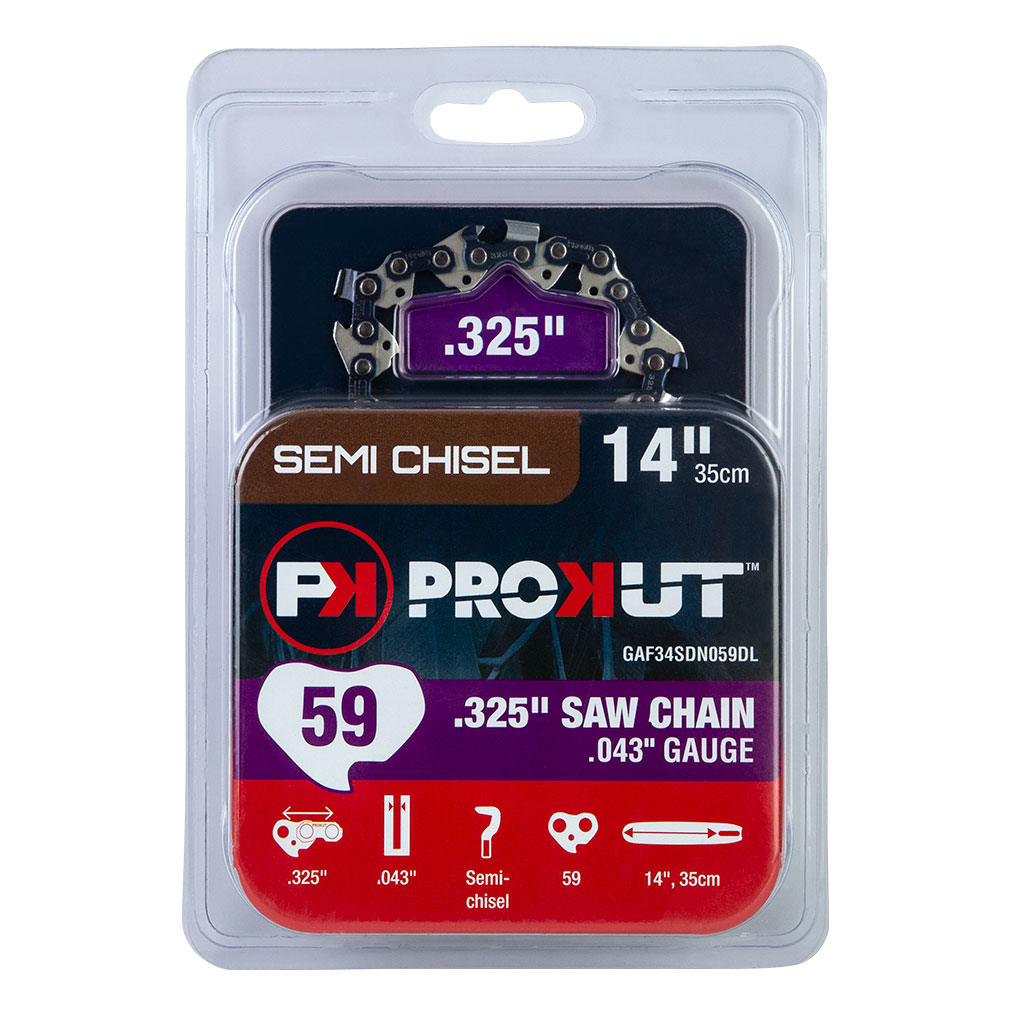 PROKUT LOOP OF CHAINSAW CHAIN #34SDN 325 PITCH 043 SEMI CHISEL 59DL