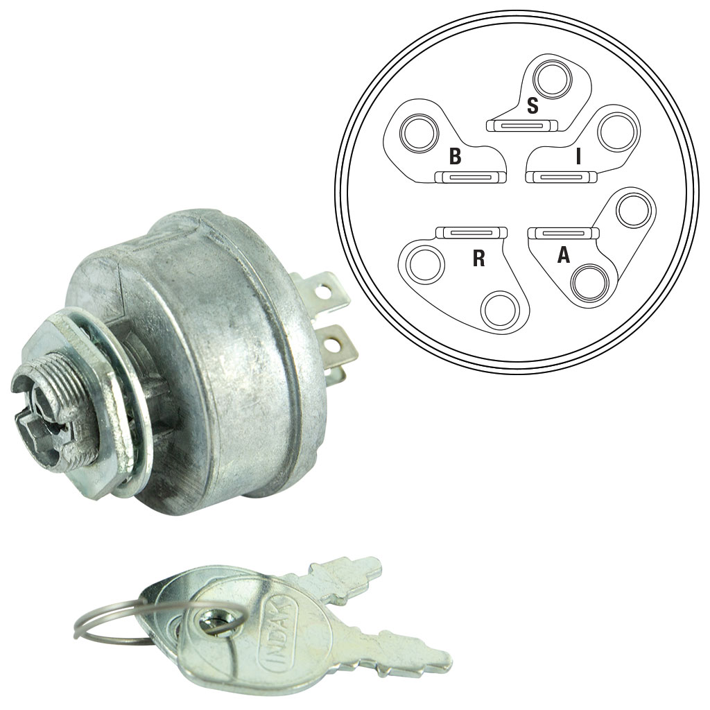 IGNITION SWITCH 5 PIN SUITS SELECTED TORO  WHEELHORSE