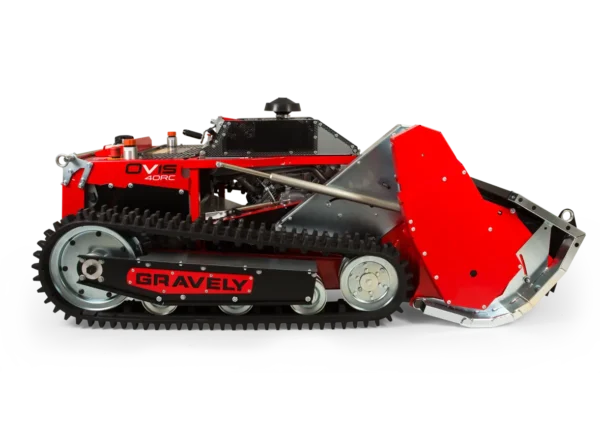 Close-up of Gravely Ovis 1000 Mower's Flail-Style Cutting Deck