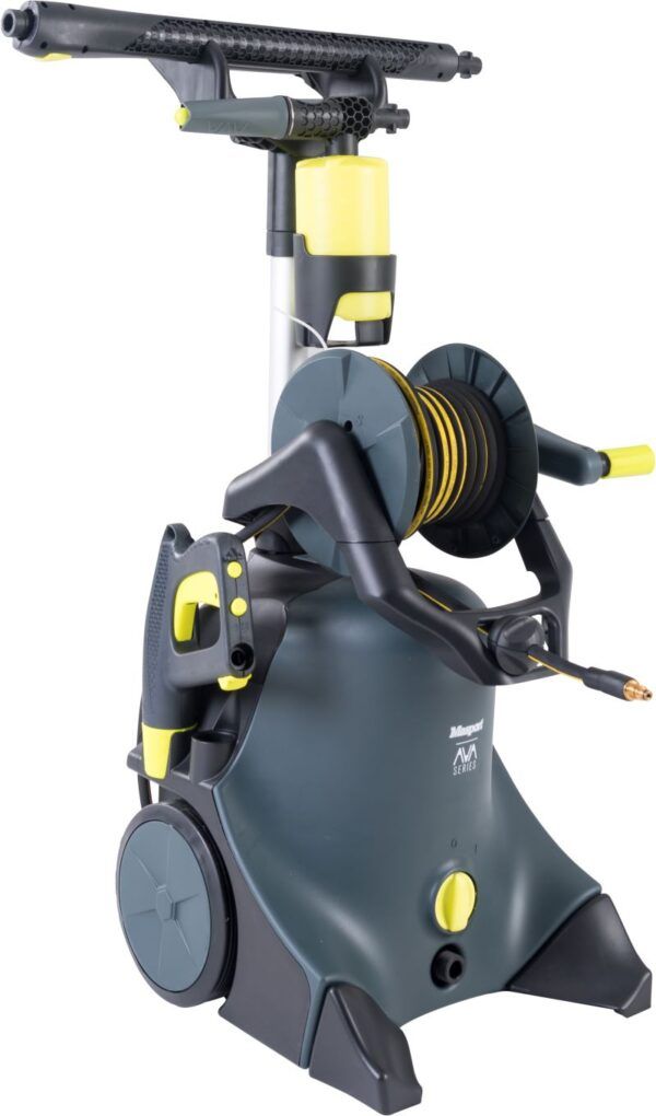 AVA Smart P50 pressure washer with full accessory kit including patio cleaner and microfiber mop