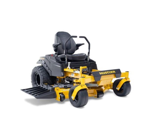 Hustler Raptor XDX 54 – front-right angle of heavy-duty zero turn mower for commercial use