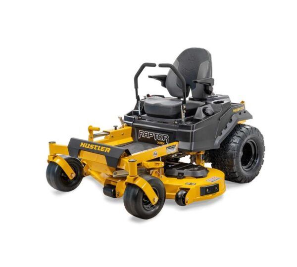 Hustler Raptor XDX 54 mower with 54 inch deck – side angle | Kawasaki engine powered mower