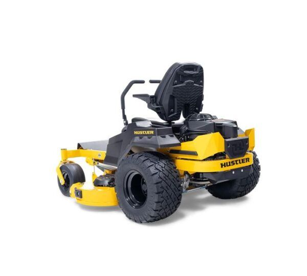 Hustler Raptor XDX 54 – side rear view of zero turn mower with Kawasaki V-Twin engine