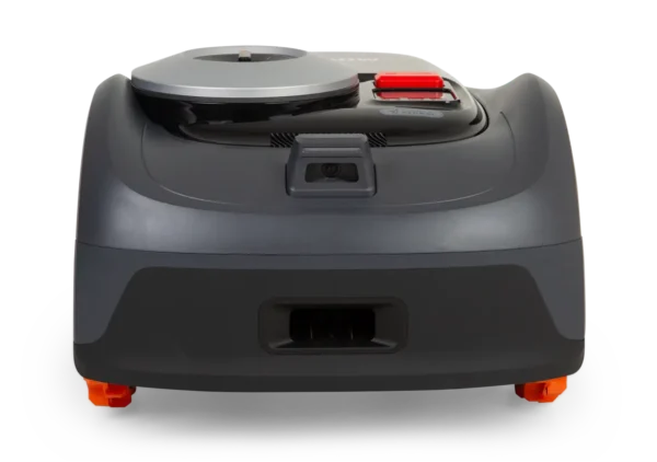 Front view of Segway Navimow i108A with obstacle detection camera