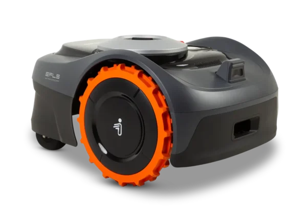 Smart robotic mower i108A with VisionFence camera and rugged wheels